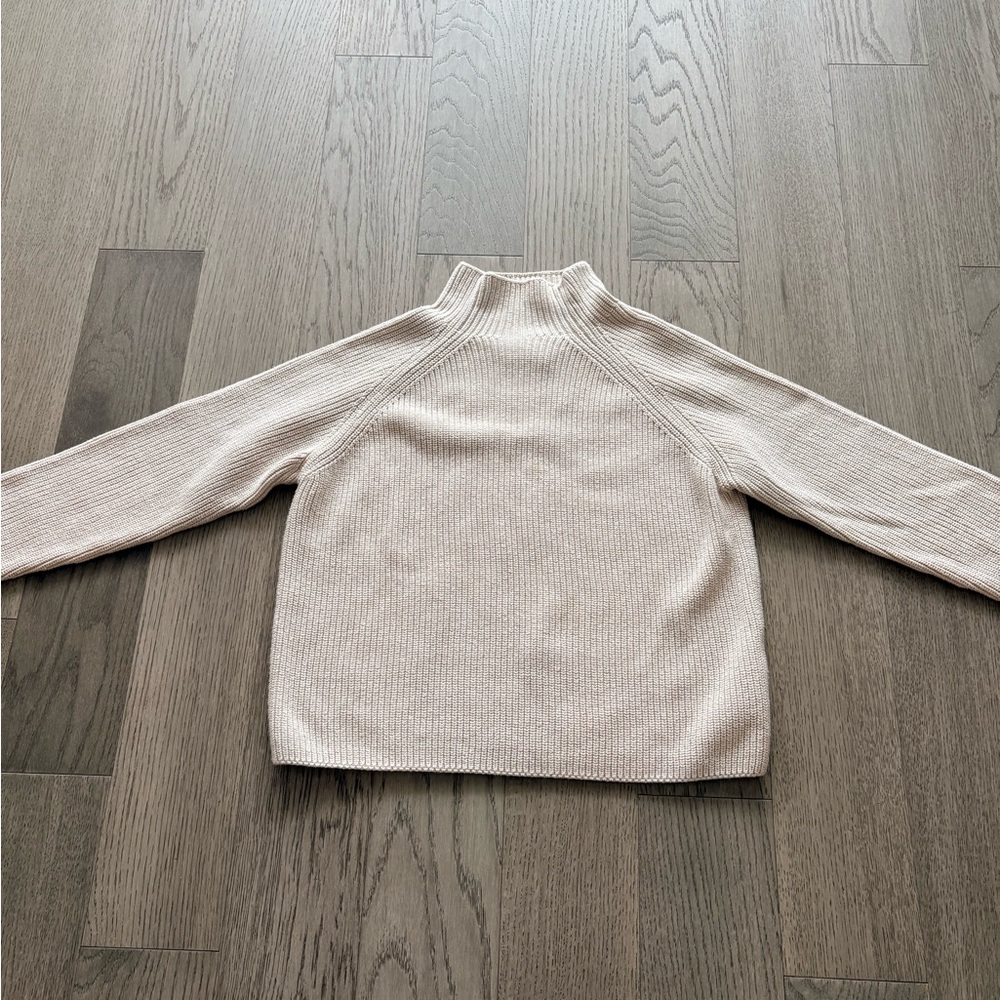 Marc O’Polo Cream Ribbed Turtleneck Sweater
